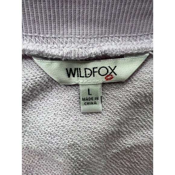 Wildfox Love Sweatshirt Dogs Love Me Gray W/ Pink Paw Print Womens L - Picture 5 of 10